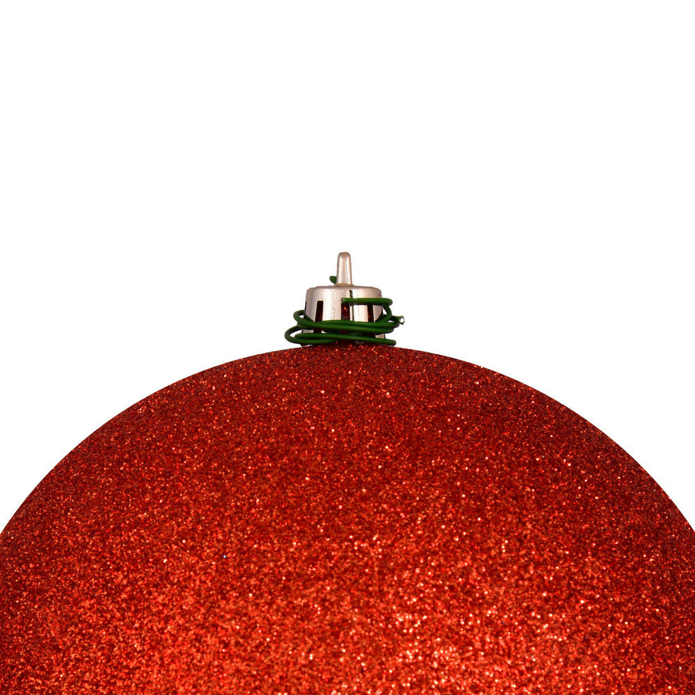 Holiday Décor Ball Ornament, 8" H x 8" W x 8" D, Bittersweet Glitter