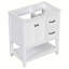 Base de meuble-lavabo simple 29,4 po seulement en blanc