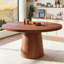 Ensemble de table et de chaises de salle à manger rondes de style champêtre en bois massif pour 2/4/6/8 personnes-273596556-273596554-273596552