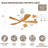 42 Inch Modern Ceiling Fans With Lights And Remote Control, 5 Solide Wood Blades, Reversible DC Motor-758228090-758228092