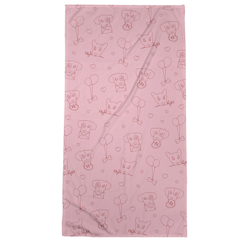 Beach Towel, Pink, Microfiber
