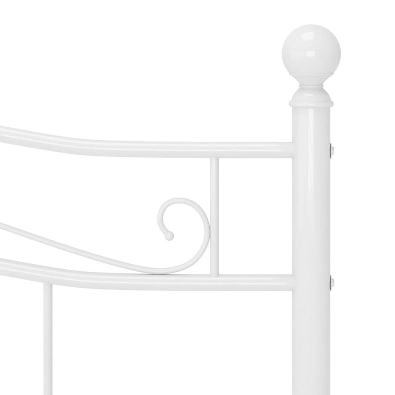 Gapspard UK Single - DE 90 X 190 Cm Metal Bed, White, 140 x 200cm