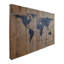 « World Map » (carte du monde) par Fireside Home - impression d'art graphique sur bois