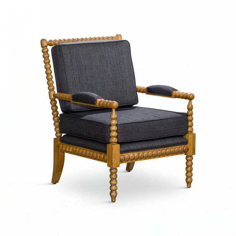Fauteuil Spindle, chêne vieilli, gris anthracite