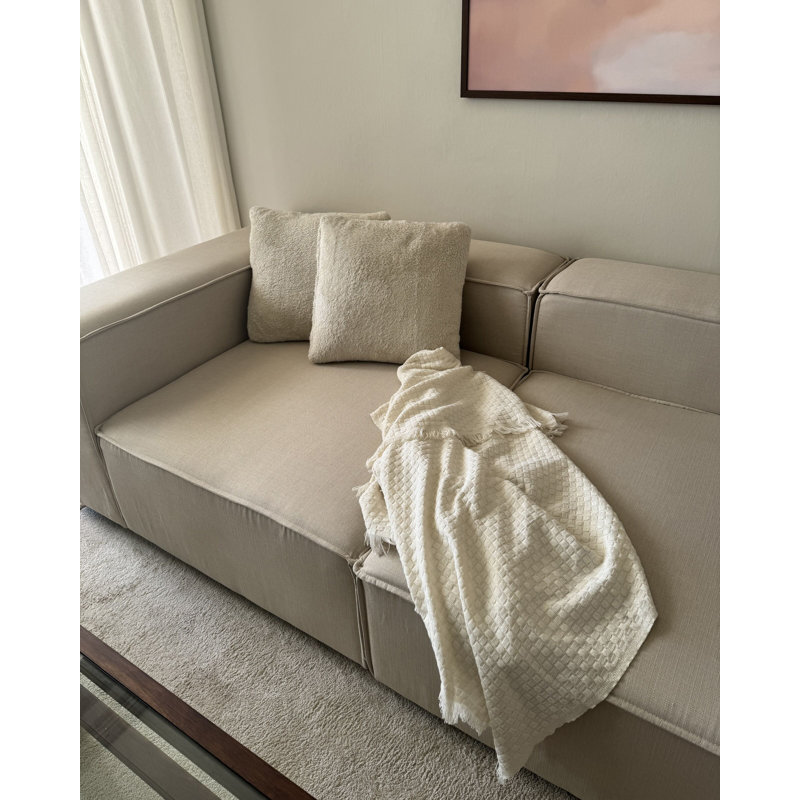 Cailob 3 Seater Corner Sofa , Left Hand Facing, Beige