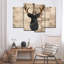 Ensemble de 4 décorations de cerfs sur toile-302818407