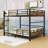 Metal Bunk Bed With Raised Security Fence-542903527-542903512