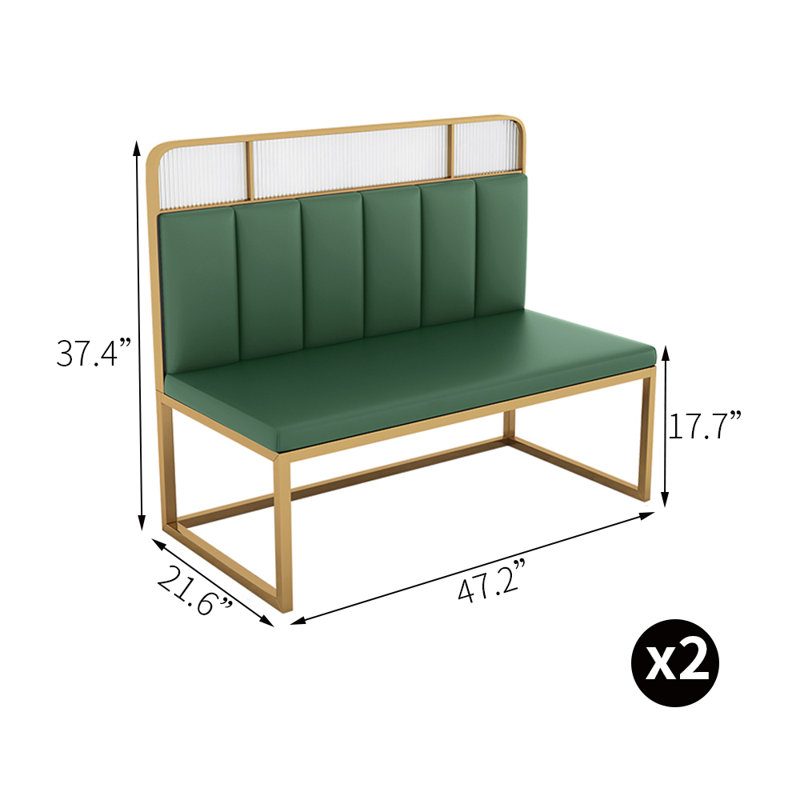 Banc de restaurant moderne et simple, Vert