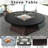 Miri Round Wicker Aluminum Outdoor Propane Fire Pit Dining Table-1985443951