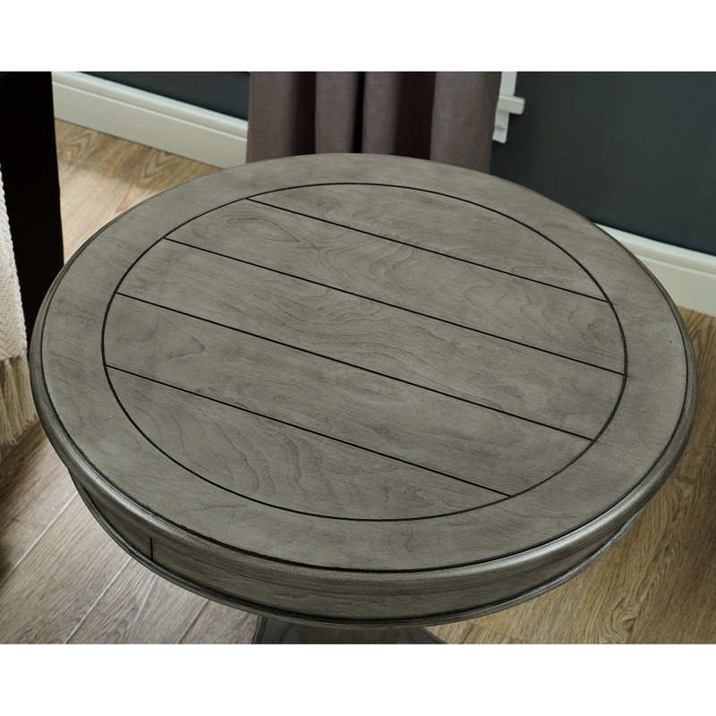 Élégante table d'appoint en bois gris Timeless, Gris
