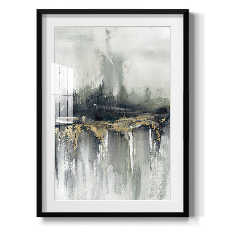 Indyscape et or - impression encadrée, H 25,5 po x l 17,5 po, Noir