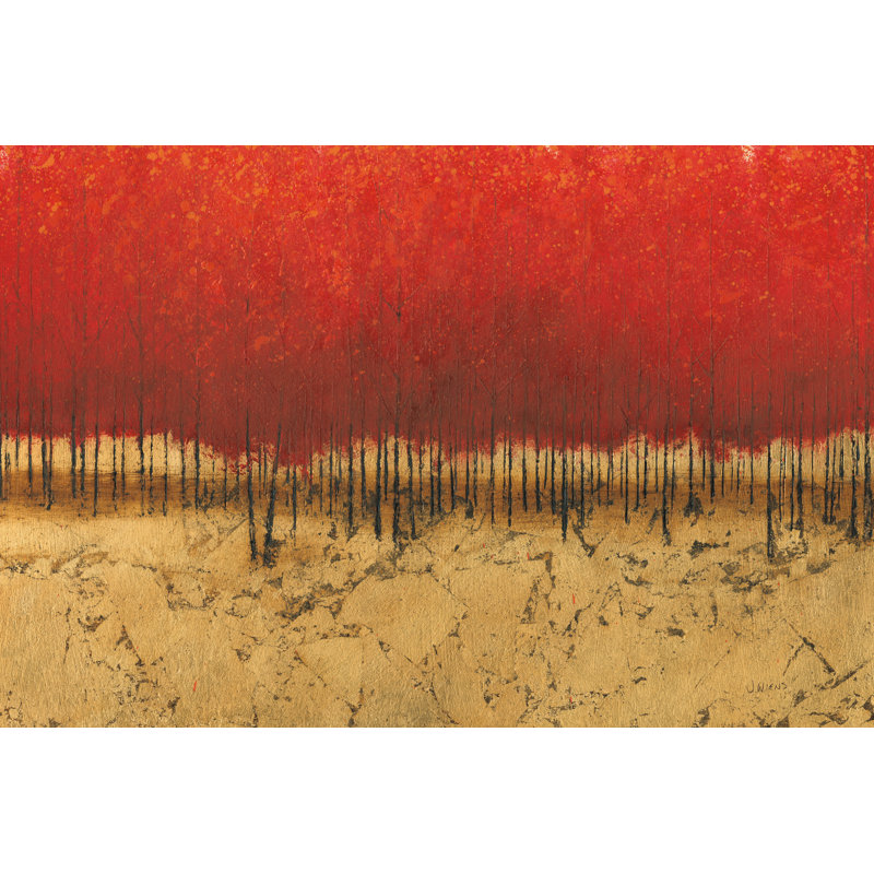 Trees III by James Wiens - Wrapped Canvas Painting, 30cm H x 46cm W