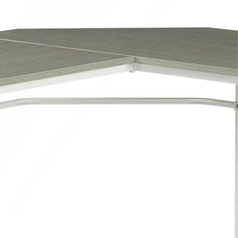 Gray And L-Shape Computer Desk