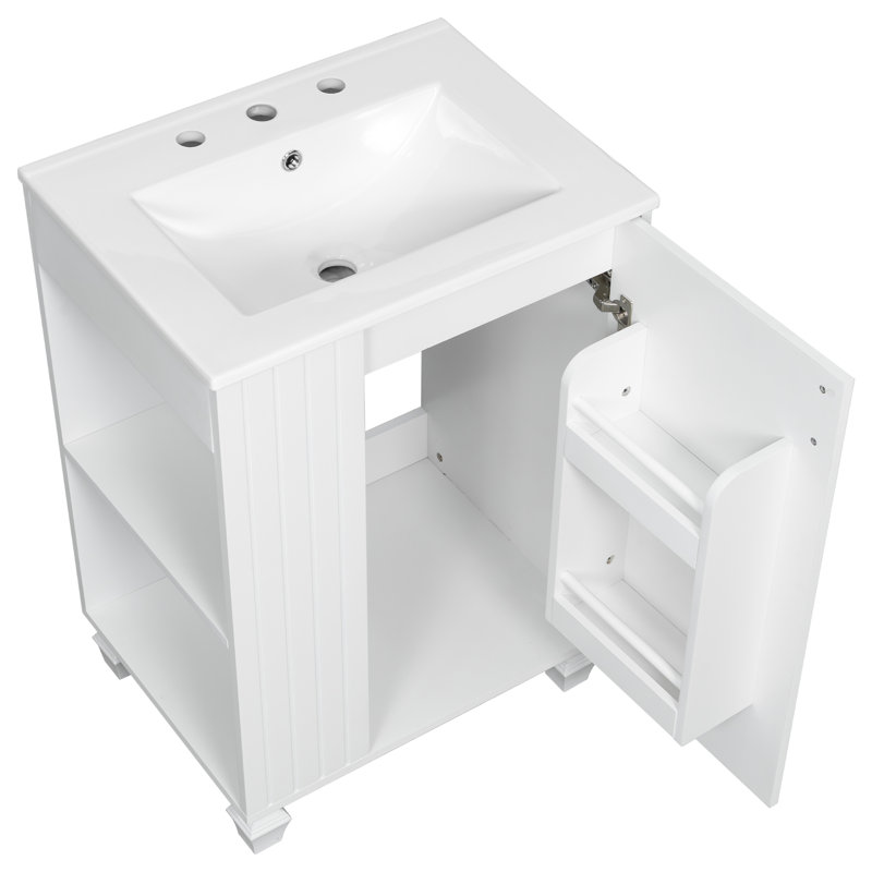 Meuble-lavabo 24 po avec lavabo, Blanc