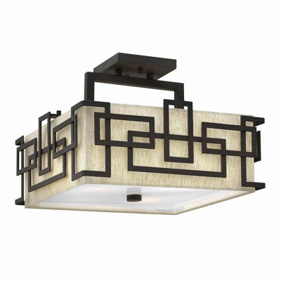 Spiers Fabric Semi Flush Mount