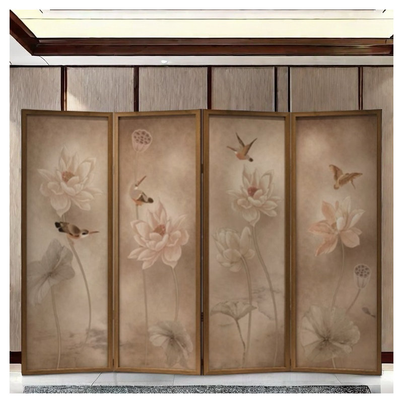 Nouvel écran de lotus rétro chinois