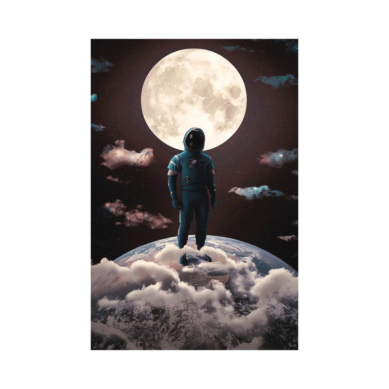 Moonlight 1 Piece Wrapped Canvas Wall Art, 101.6 cm H x 66.04 cm W x 3.175 cm D