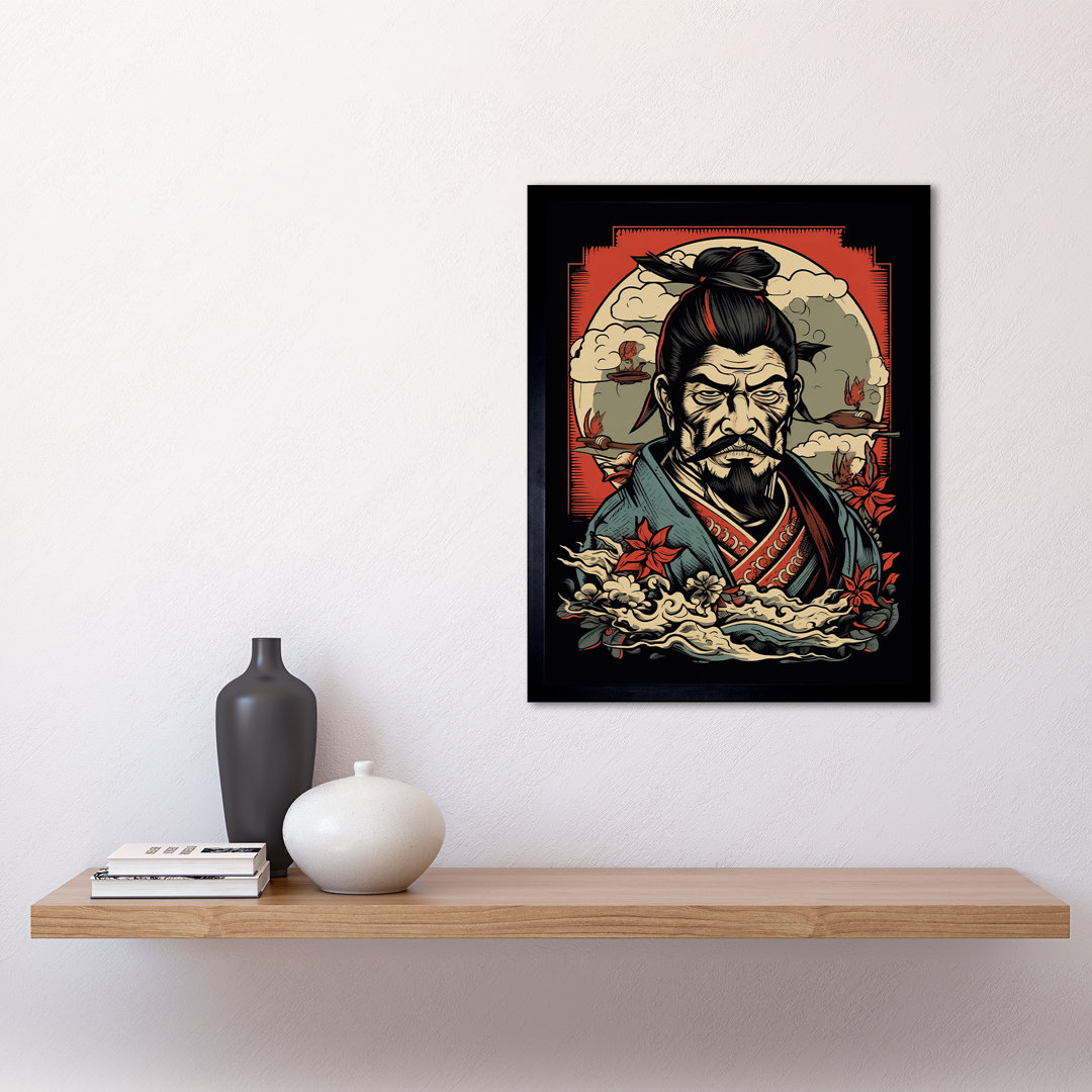 Livina Samurai Master Art Deco Tattoo Ink Body Art Americana 50s - Single Picture Frame Print