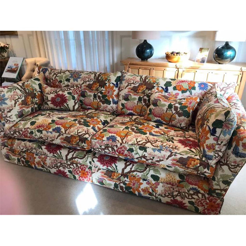 Axis Living Vintage Country Rustic Style Floral Fabric Sofa | Wayfair
