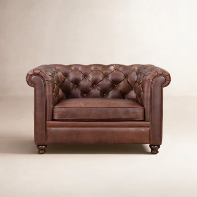 Edgemod Lyon Genuine Leather Club Chair
