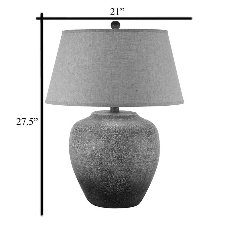 Houa Alabaster Table Lamp, Beige, Grey/Brown