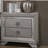 1Pc Light Gray Finish 2 Storage Drawer Nightstand End Table Mirrored Accents Beautiful Solid Wood Wooden Furniture