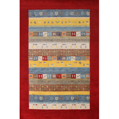 Tapis tribal à motif géométrique Gabbeh