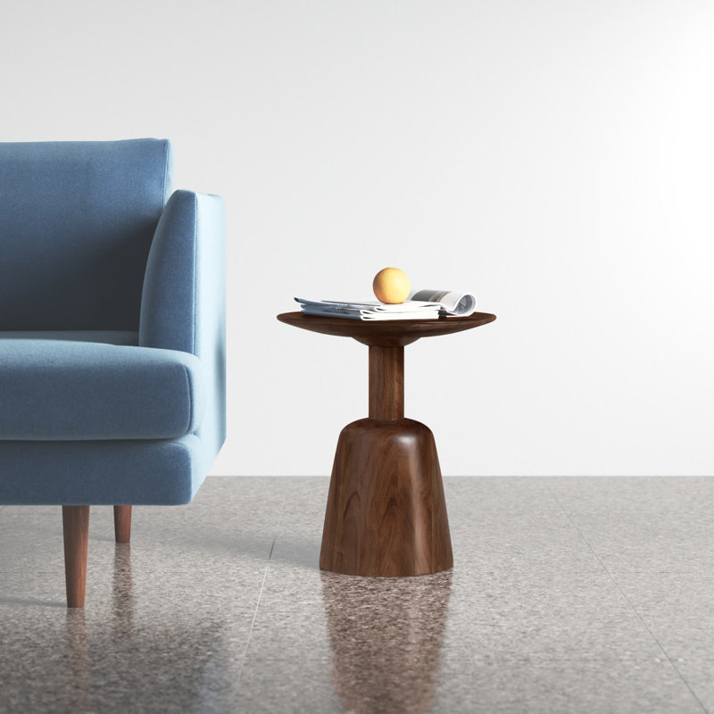James Solid Wood End Table, Brown
