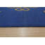 Blue Handwoven Wool Stylized Clover Motif Geometric Modern Contemporary Carpet Rug-1825343685