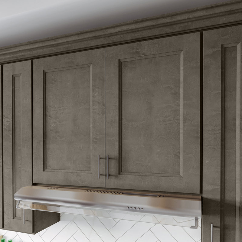 Armoire de cuisine en bois massif prête à assembler, H 21 po x l 36 po x P 12 po, Double shaker Cinder