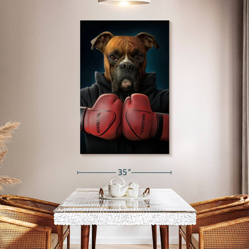 Brampt Boxer Dog, H 51 po x l 34 po