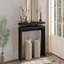 Console de ferme 60 po, tableau double rétro pour salon - noir