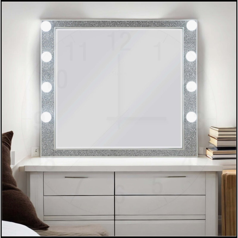 Miroir Sliverfluff avec finition champagne et lumière