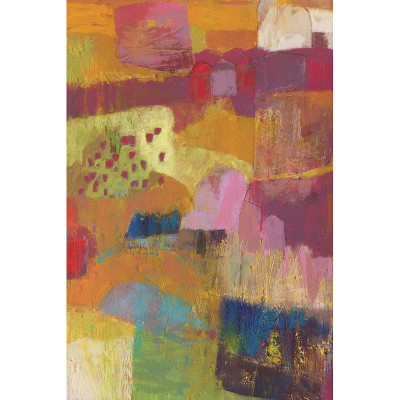 Atiptoe II by Sue Jachimiec - Painting on Canvas, 91cm H x 61cm W, Black Floater Framed