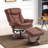 Kalson Swivel Recliner with Ottoman, Reclining Chair with Adjustable Back, Faux Leather-802971848
