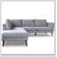 Canapé modulaire en tissu gris Benson