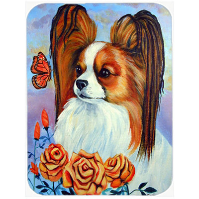 East Urban Home Papillon in the Roses Glass Cutting Board