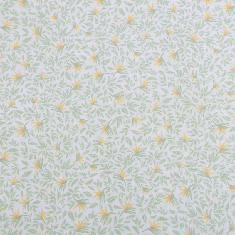 Tommy Bahama Printed Percale Cotton Sheet Set, Queen Sheet Set with 2 Pillowcases, Green Crane Flower