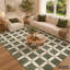 Rectangle Geometric Washable Area Rug-2004235467