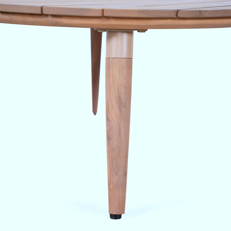 Outdoor Patio Round Acacia Wood Coffee Table