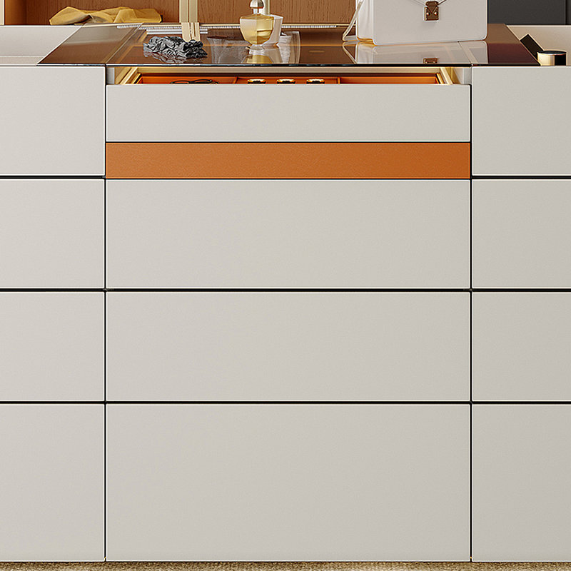 Vitrine de rangement légère pour bijoux, Crème, crème