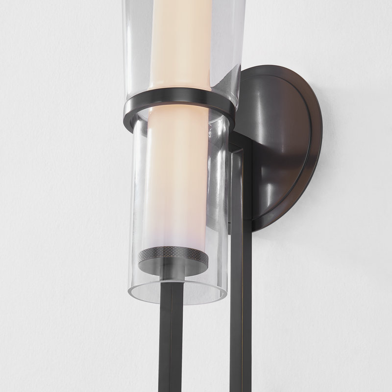 Vancouver 1 Light Wall Sconce, Old Bronze, 16.25" H x 6.5" W x 6.5" D
