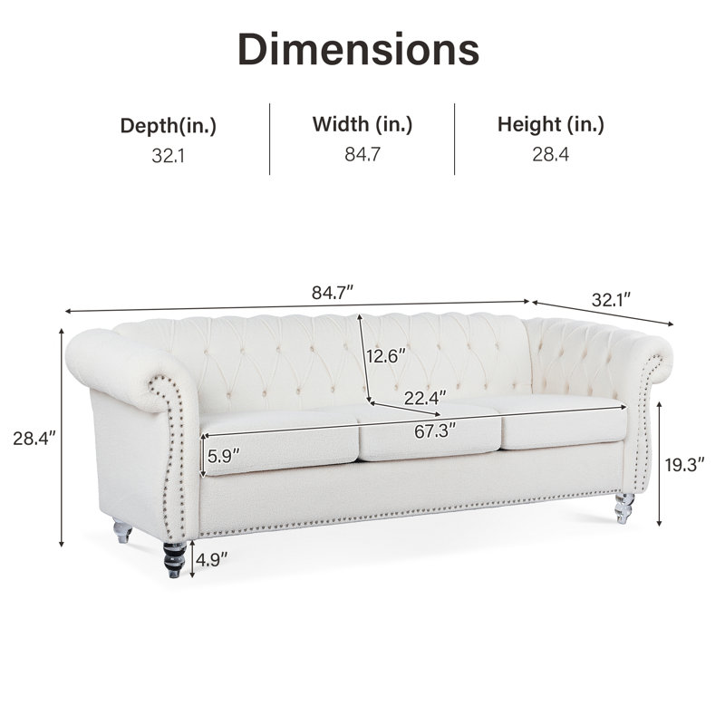 Upholstered 84.7 " Sofa