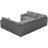 Seybert Large U Shaped Modular Sectional Sofa Pull Out Sofa Bed Sleeper Convertible Corner Sofa-101957195