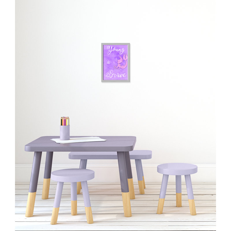 Adhésif décoratif Brave Mermaids, H 14 po x l 10 po x P 1,18 po, Encadré de boîte argent
