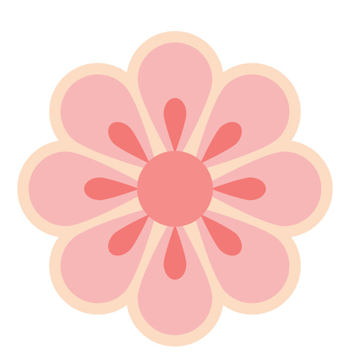 Adhésif décoratif fleur, Rose clair