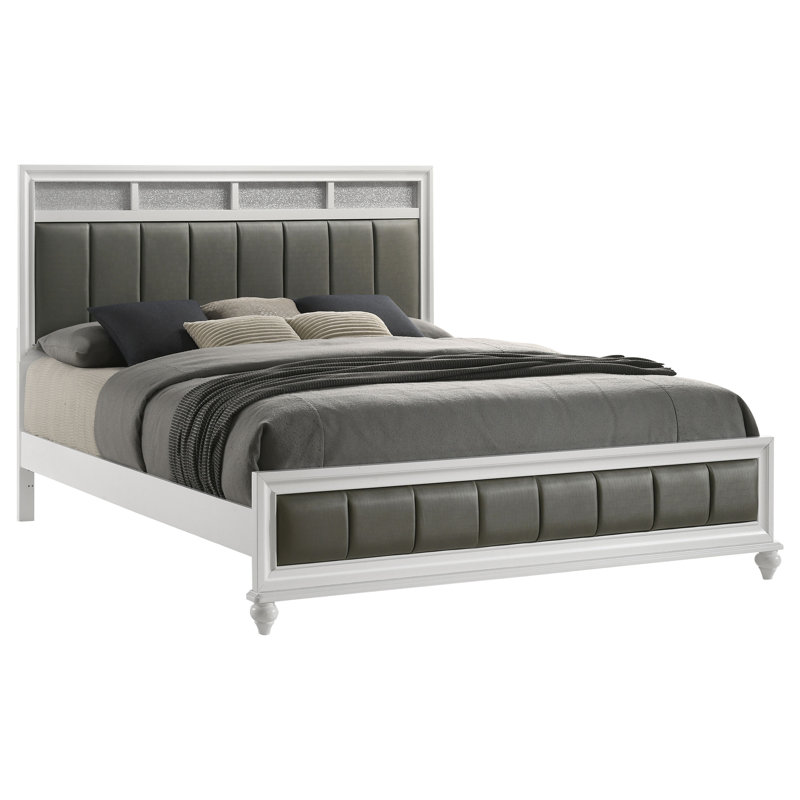 Dasher Wood Eastern King Panel Bed White, King, White