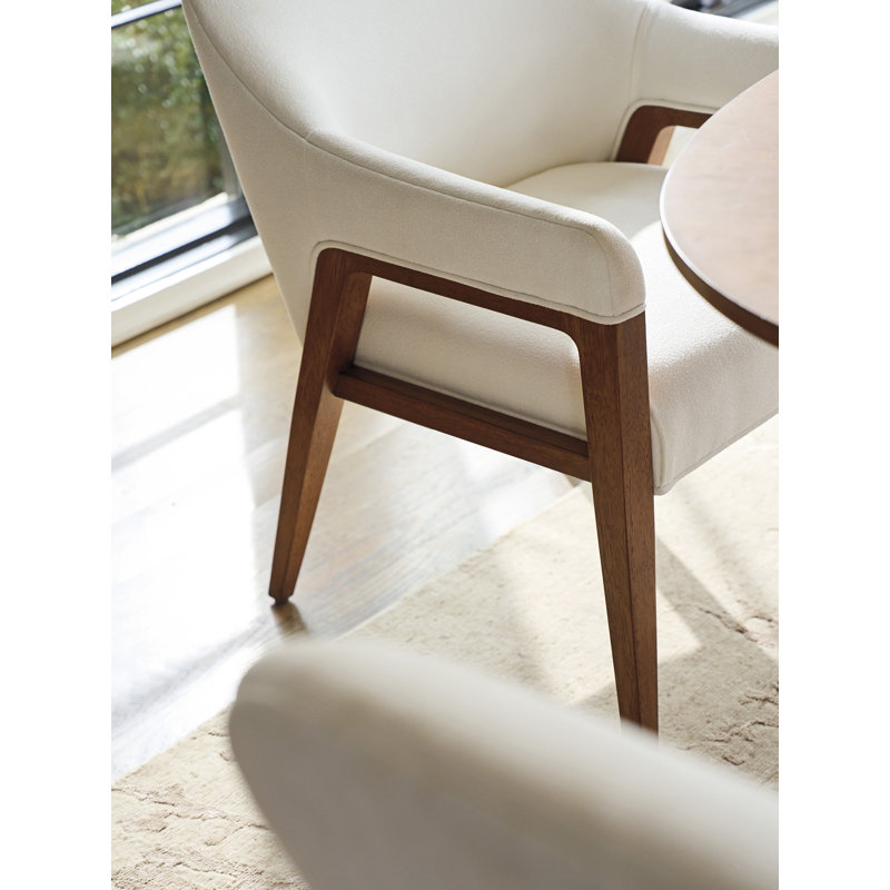 La Costa Upholstered Arm Chair, Polyester Blend Ivory