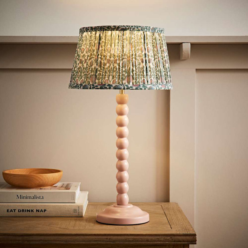 Sanon Wood Table Lamp, Pink