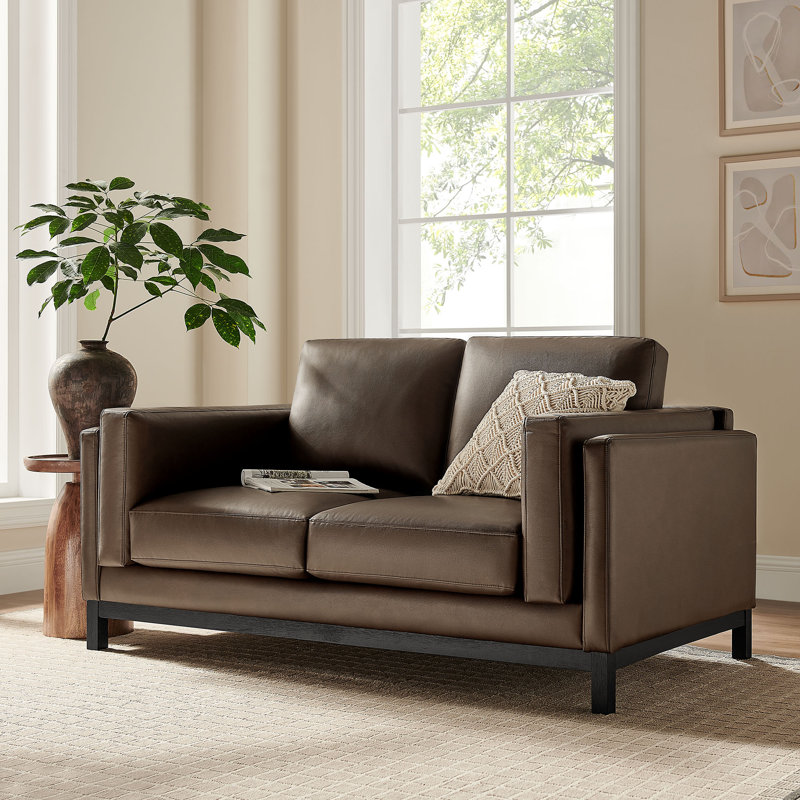 Causeuse en cuir Roscoe, Espresso, Espresso